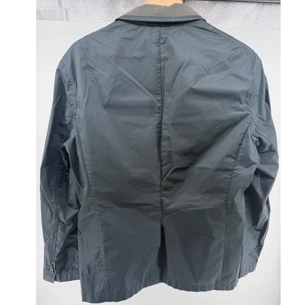 AllSaints Mens Italian Cloth Blazer Jacket Black Size 38 2 Button Sport Coat 803